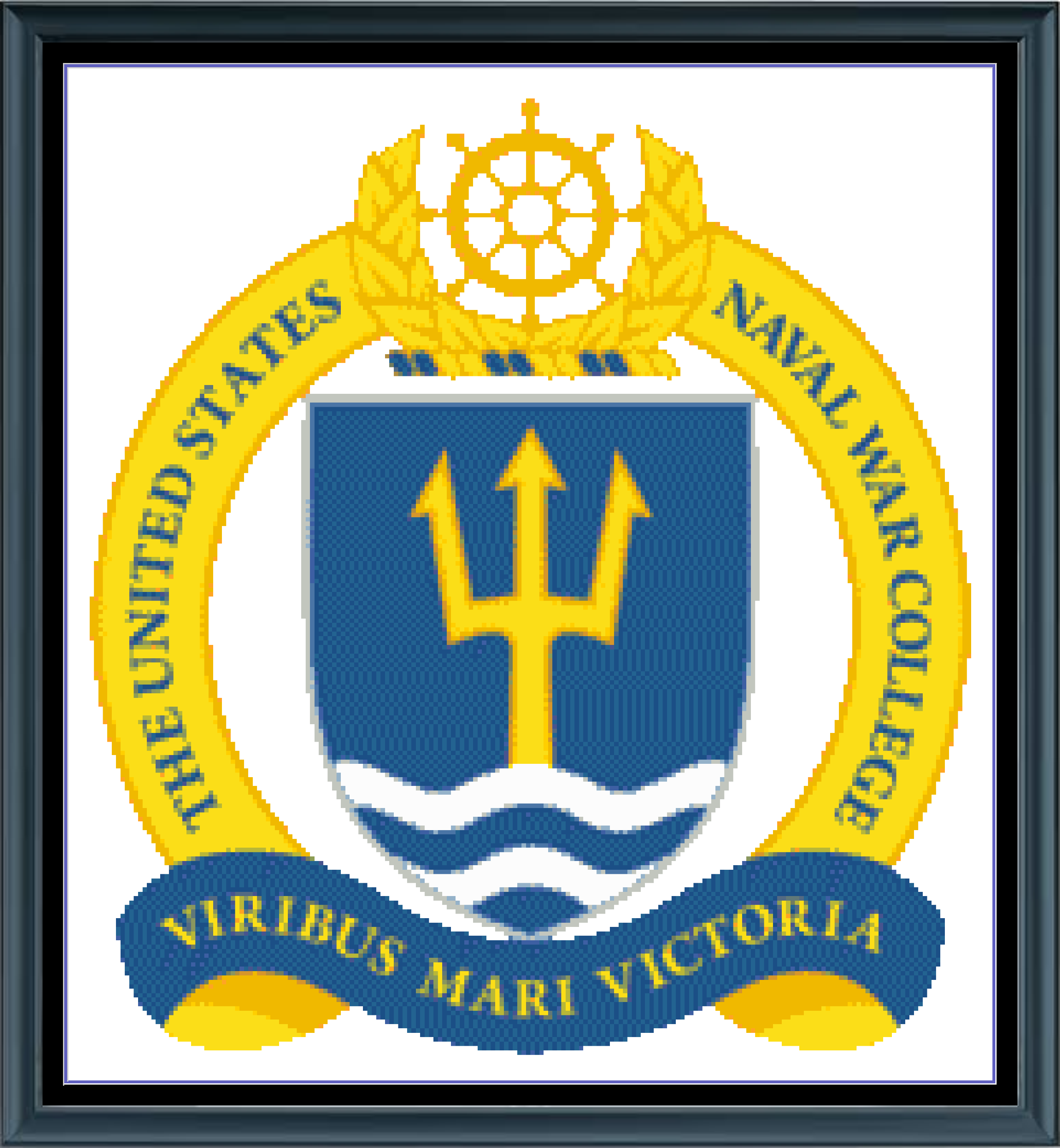 Stitching Jules Design Cross Stitch Pattern Naval War College Military Navy America Counted Cross Stitch Pattern Digital Download